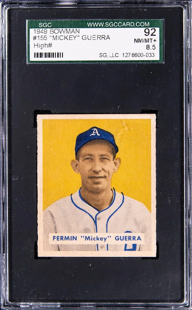 1949 Bowman Mickey Guerra #155 card image