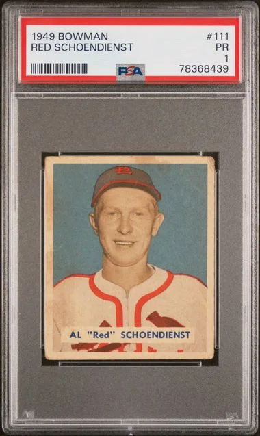 1949 Bowman Red Schoendienst #111 card image