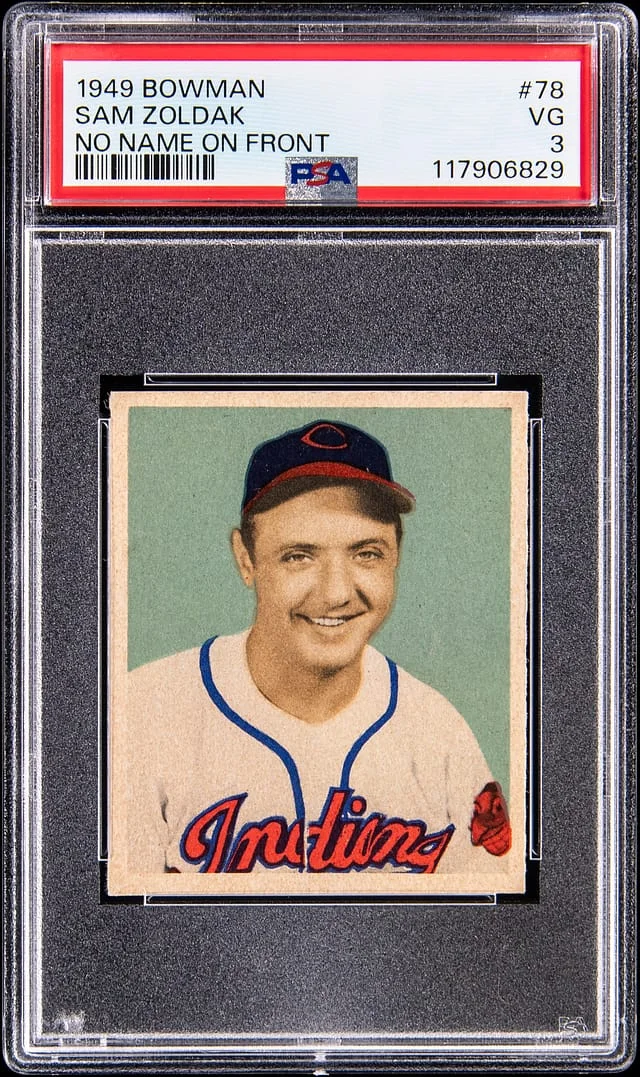 1949 Bowman Sam Zoldak, No Name On Front, #78 card image