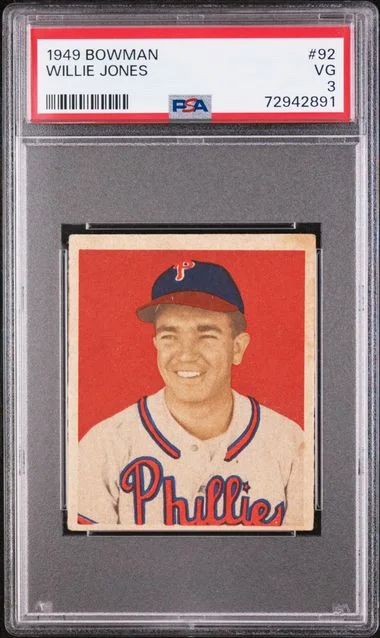 1949 Bowman Willie Jones #92 card image