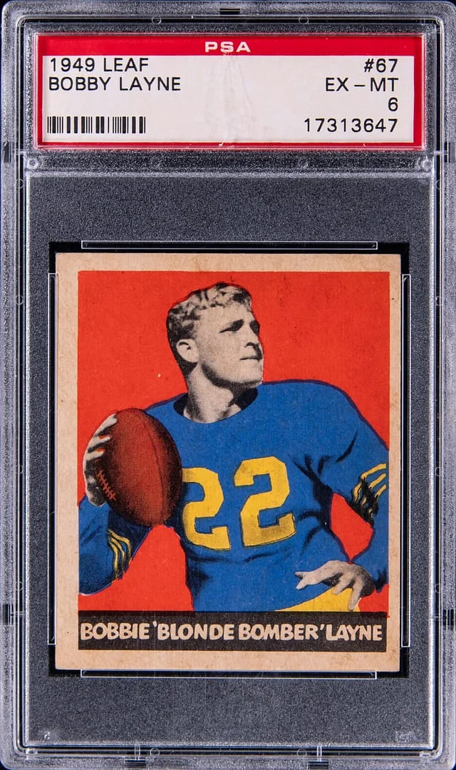 1949 Leaf Bobby Layne #67 card image
