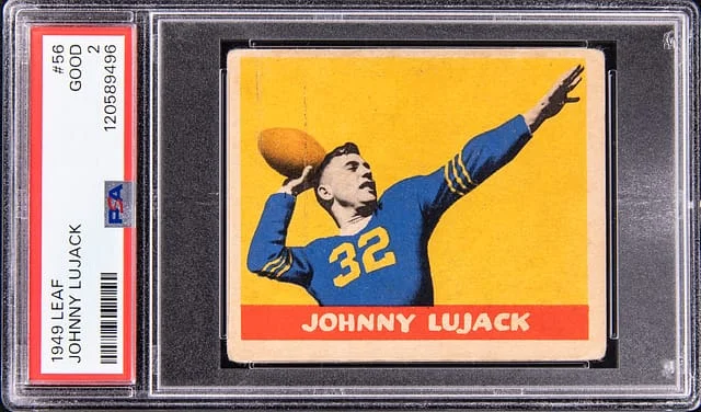 1949 Leaf Johnny Lujack #56 card image