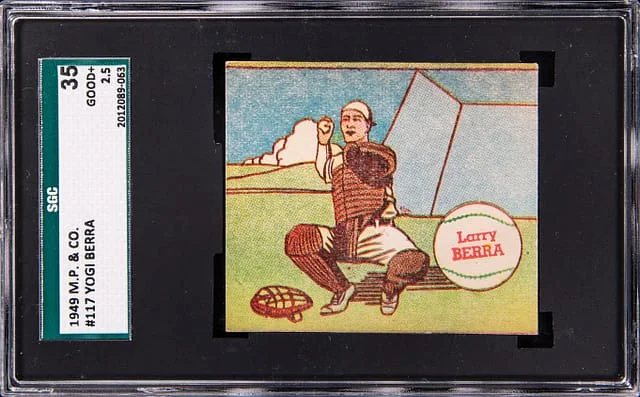 1949 M.P. & Co. Yogi Berra #117 card image