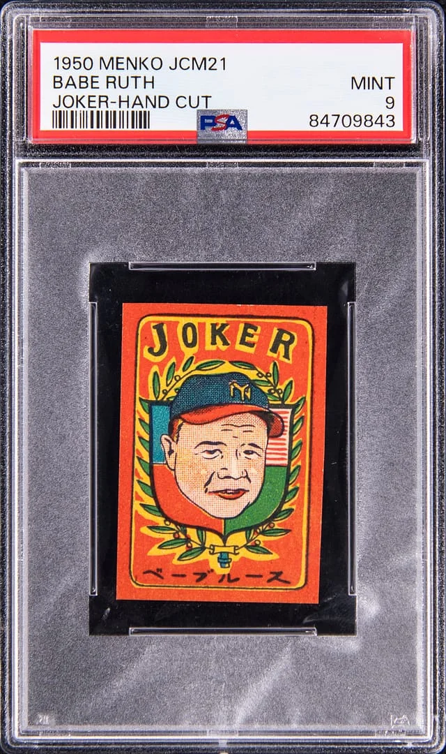 1950-60 Menko Babe Ruth, Joker-Hand Cut #JCM21 card image