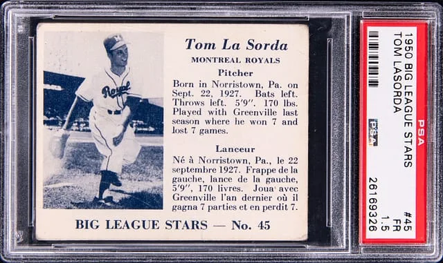 1950 Big League Stars Tom Lasorda #45 card image