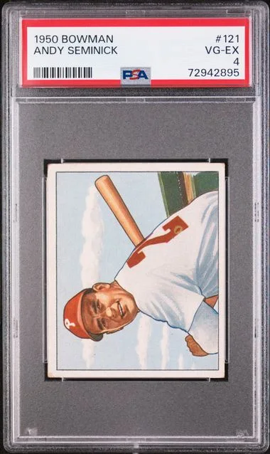 1950 Bowman Andy Seminick #121 card image