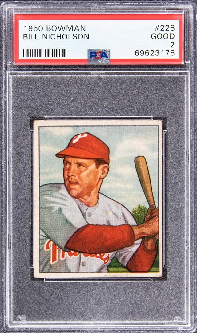 1950 Bowman Bill Nicholson #228 card image