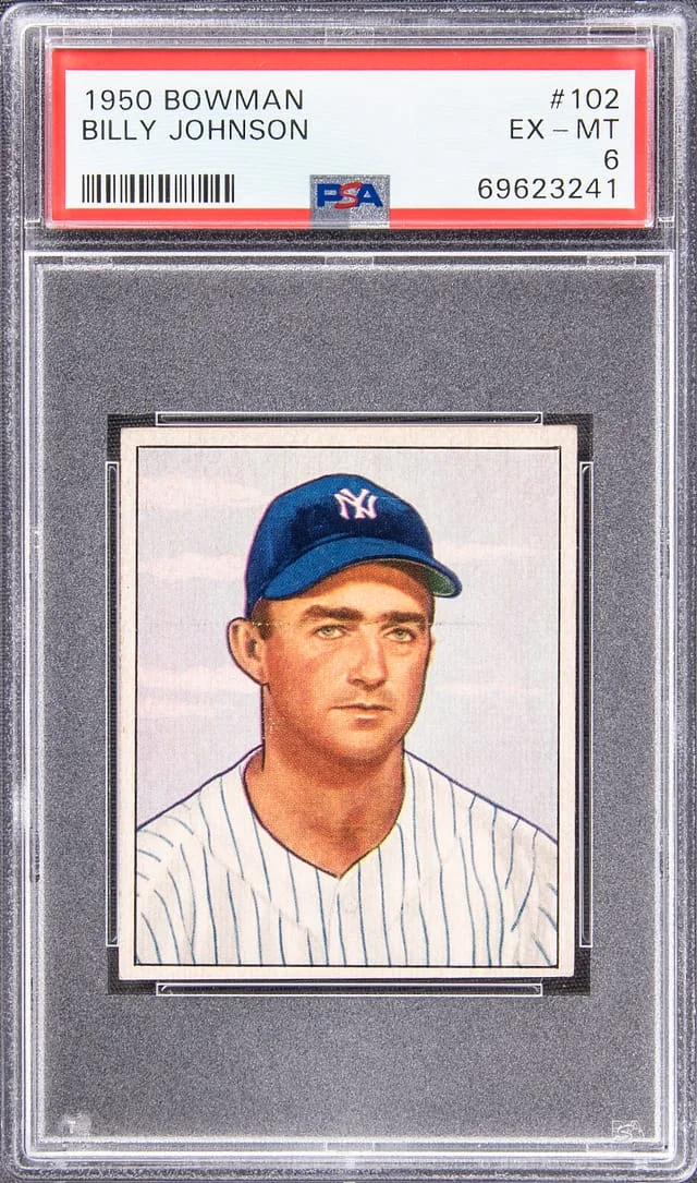 1950 Bowman Billy Johnson #102 card image