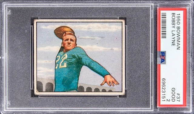 1950 Bowman Bobby Layne #37 card image