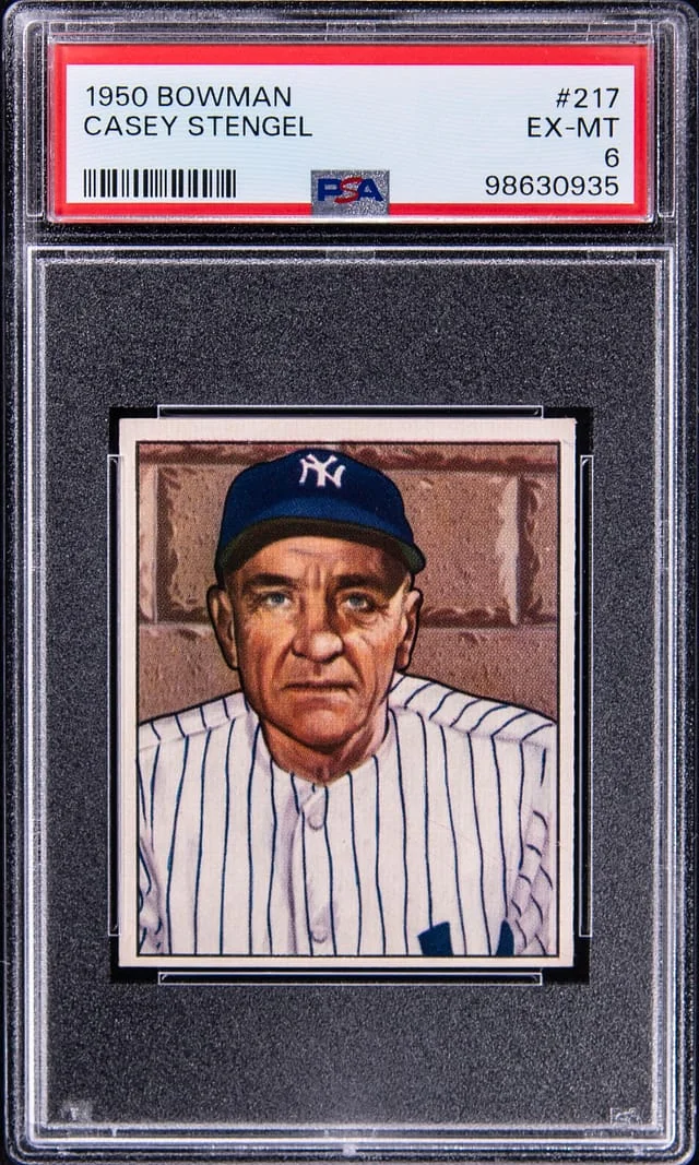 1950 Bowman Casey Stengel #217 card image