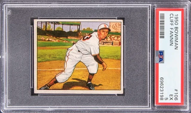 1950 Bowman Cliff Fannin #106 card image