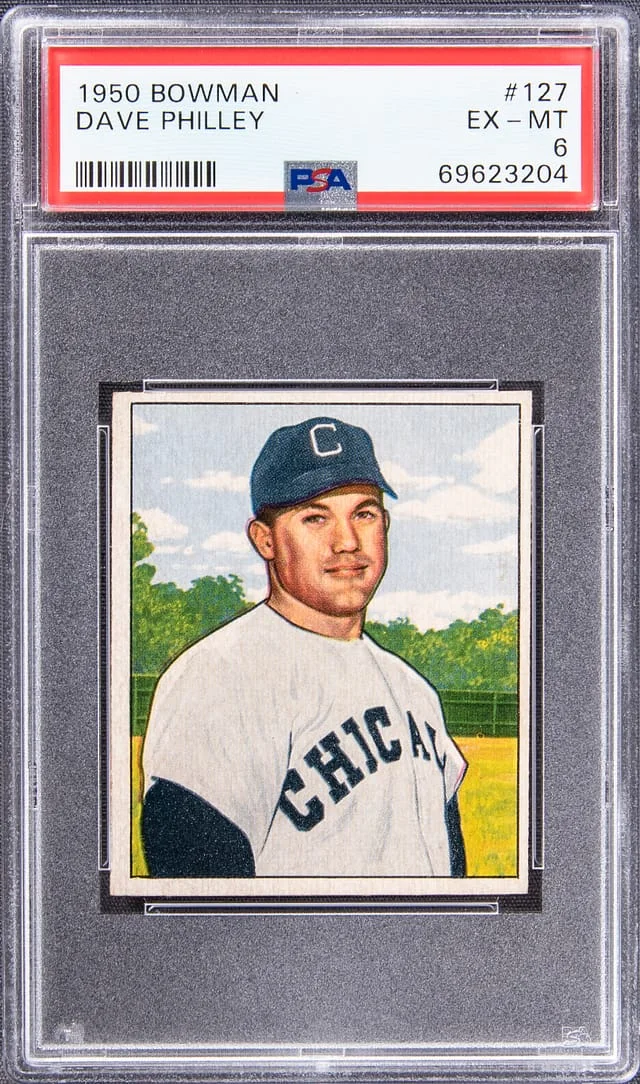 1950 Bowman Dave Philley #127 card image