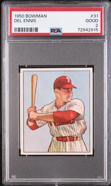 1950 Bowman Del Ennis #31 card image