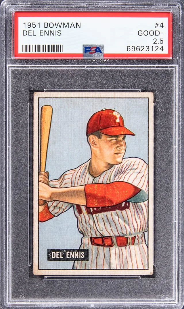 1950 Bowman Del Ennis #4 card image