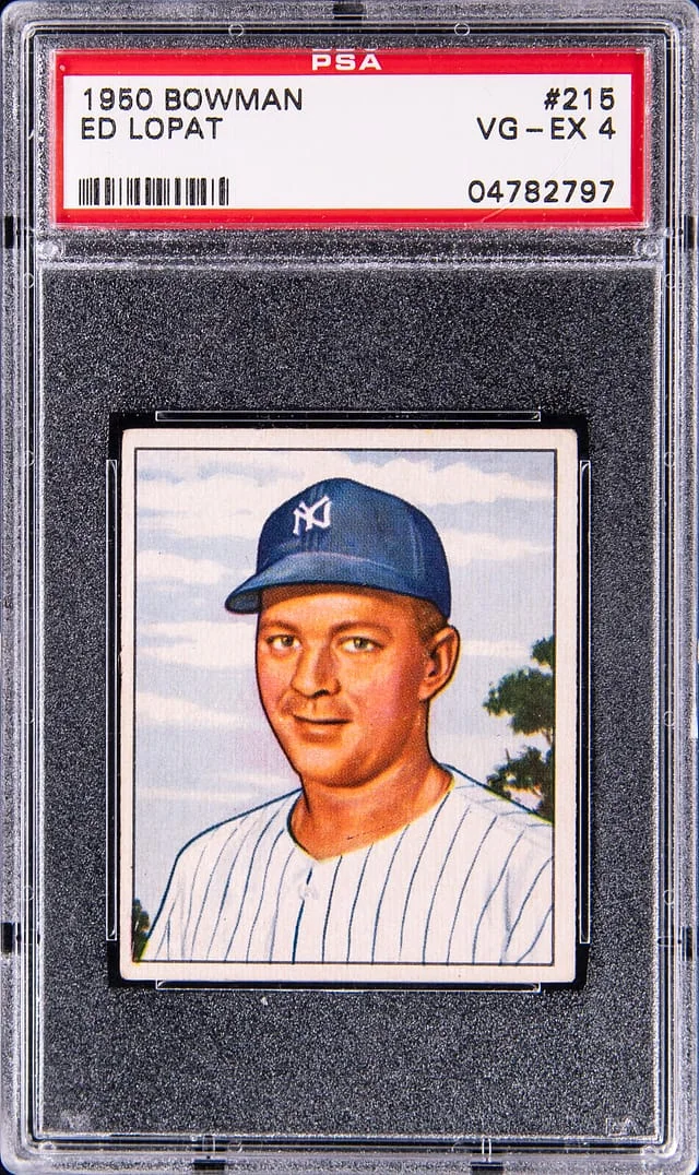 1950 Bowman Ed Lopat #215 card image