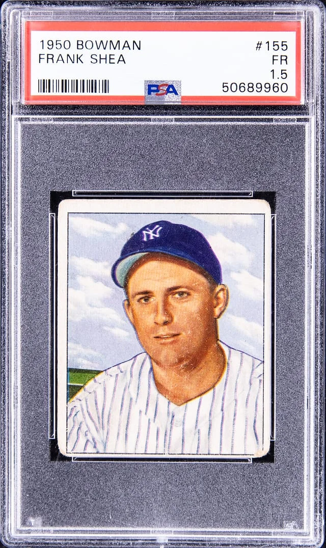 1950 Bowman Frank Shea #155 card image