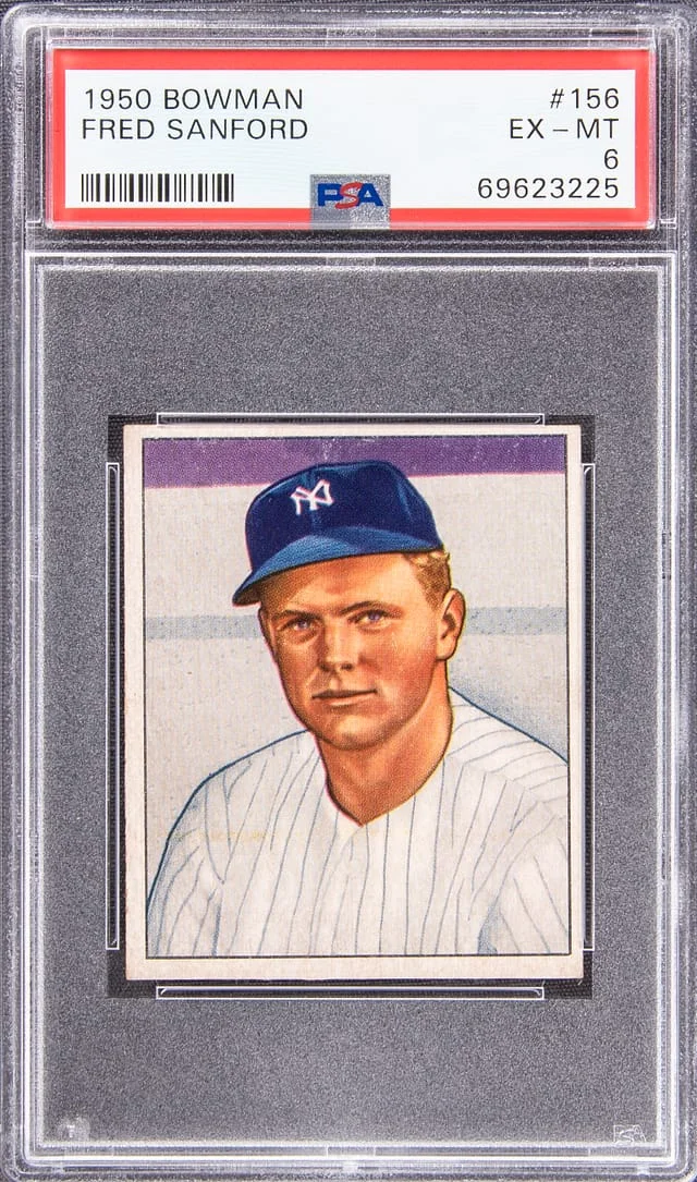 1950 Bowman Fred Sanford #156 card image