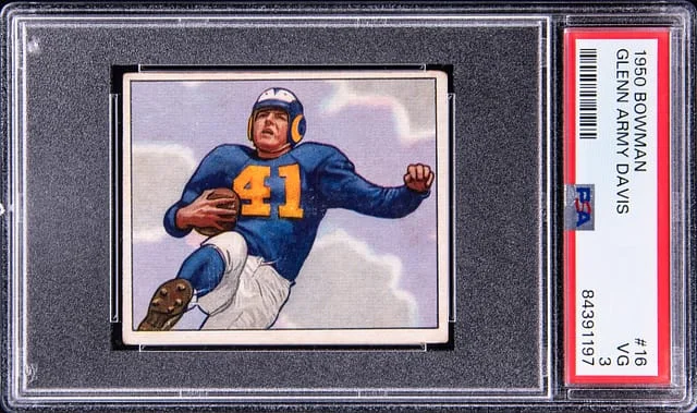 1950 Bowman Glenn Army Davis #16 card image