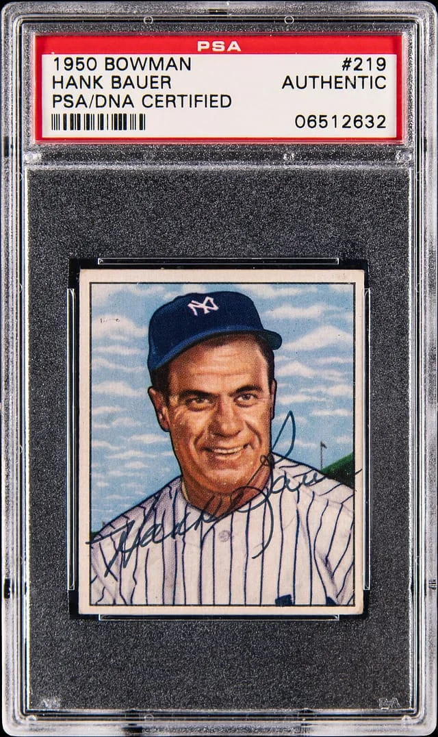 1950 Bowman Hank Bauer #219 card image
