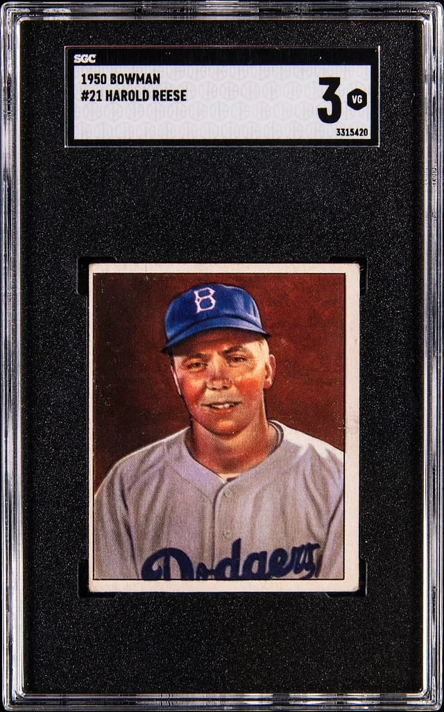 1950 Bowman Harold "Pee Wee" Reese #21 card image