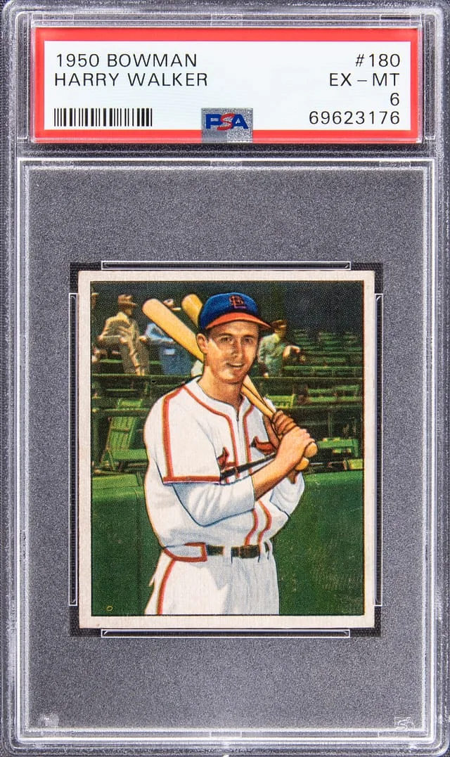 1950 Bowman Harry Walker #180 card image