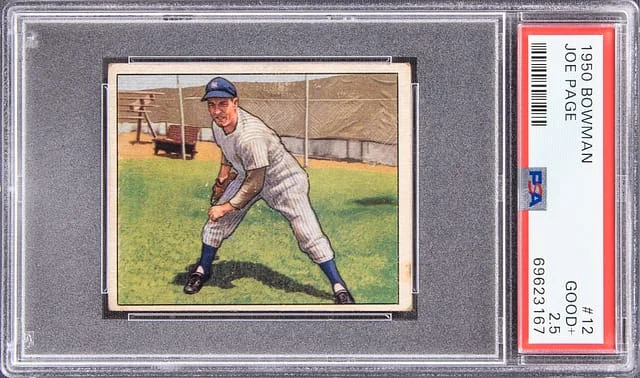 1950 Bowman Joe Page #12 card image