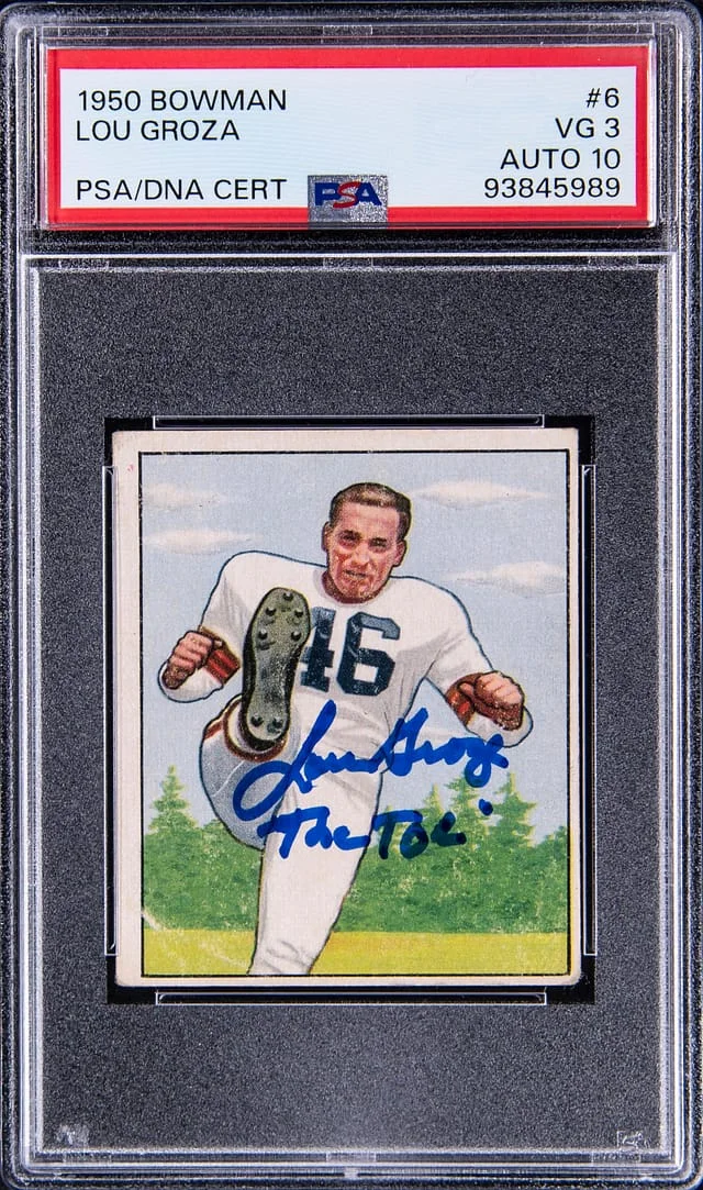 1950 Bowman Lou Groza #6 card image