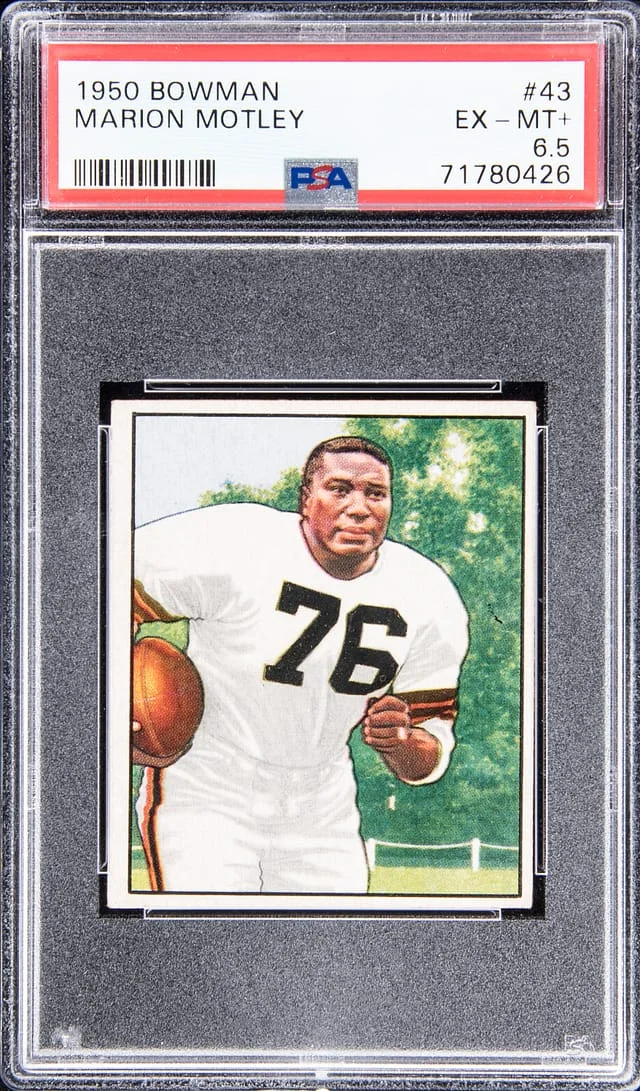 1950 Bowman Marion Motley #43 card image