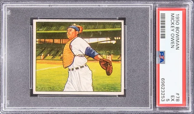 1950 Bowman Mickey Owen #78 card image