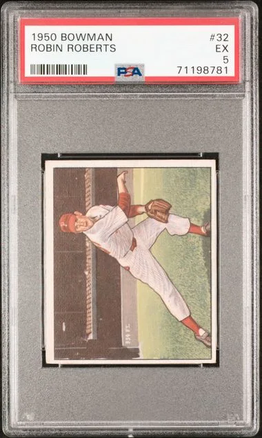 1950 Bowman Robin Roberts #32 card image