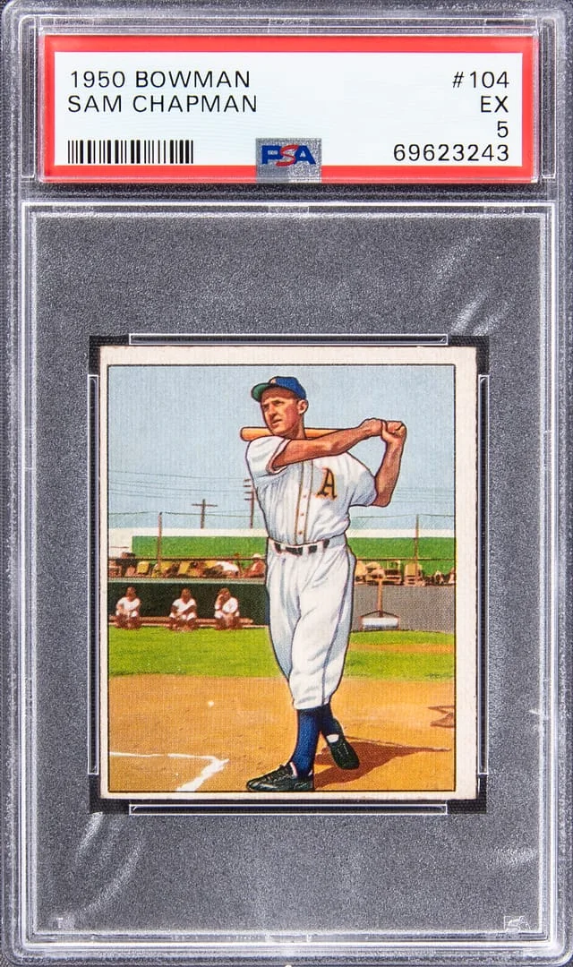 1950 Bowman Sam Chapman #104 card image