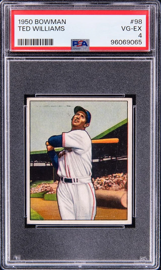 1950 Bowman Ted Williams #98 card image