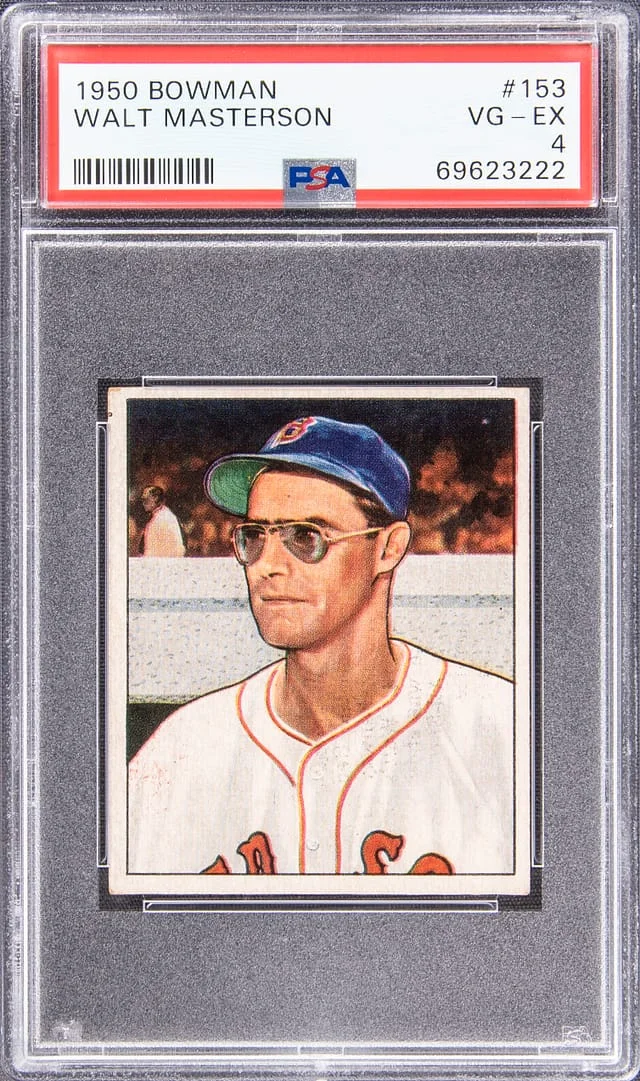 1950 Bowman Walt Masterson #153 card image