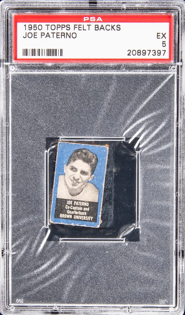 1950 Topps Felt Backs Joe Paterno #no-number card image