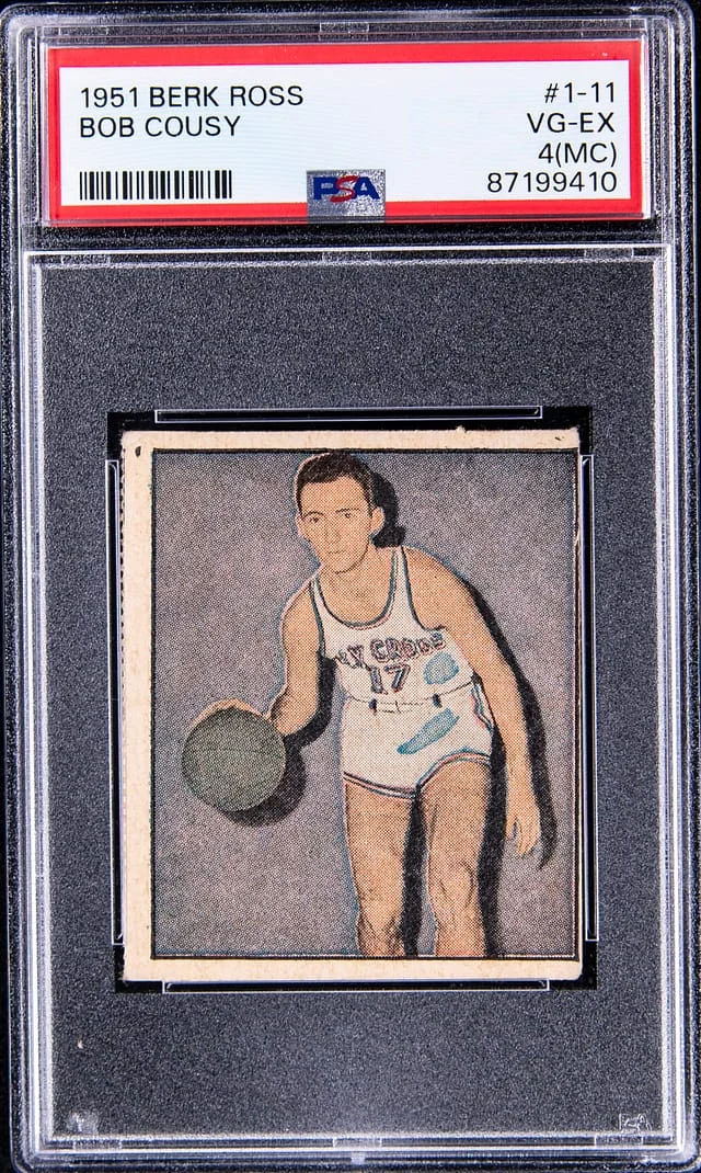 1951 Berk Ross Bob Cousy #1-11 card image