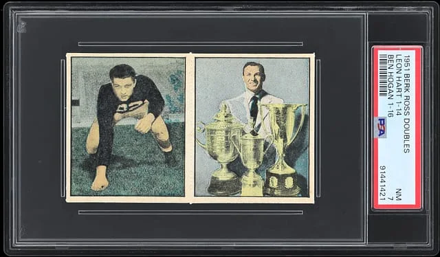 1951 Berk Ross Doubles #1-14, Leon Hart/Ben Hogan #1-16 card image