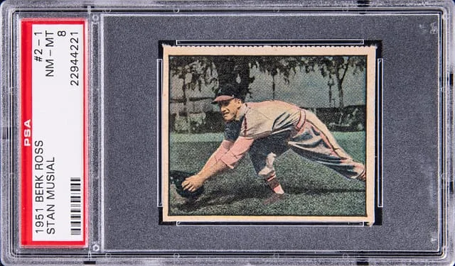 1951 Berk Ross Stan Musial #2-1 card image
