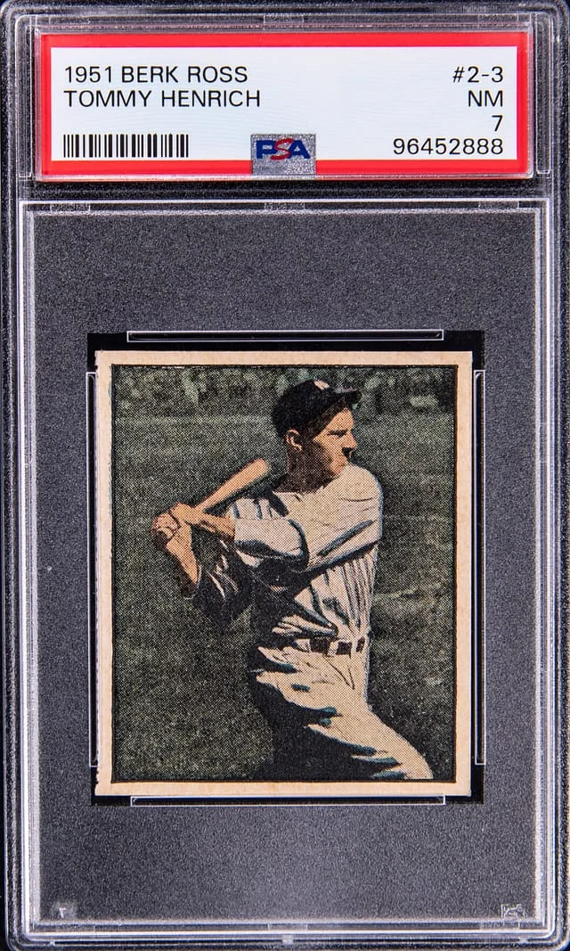 1951 Berk Ross Tommy Henrich #2-3 card image