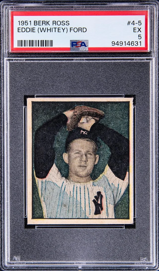 1951 Berk Ross Whitey Ford #4-5 card image
