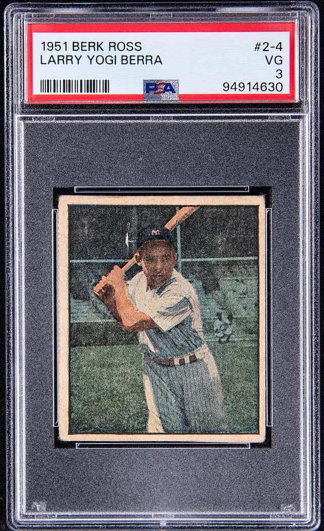 1951 Berk Ross Yogi Berra #2-4 card image
