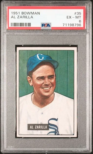 1951 Bowman Al Zarilla #35 card image