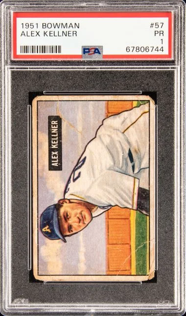 1951 Bowman Alex Kellner #57 card image