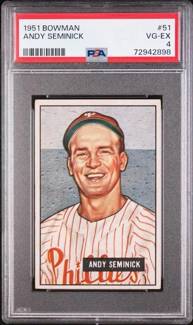 1951 Bowman Andy Seminick #51 card image