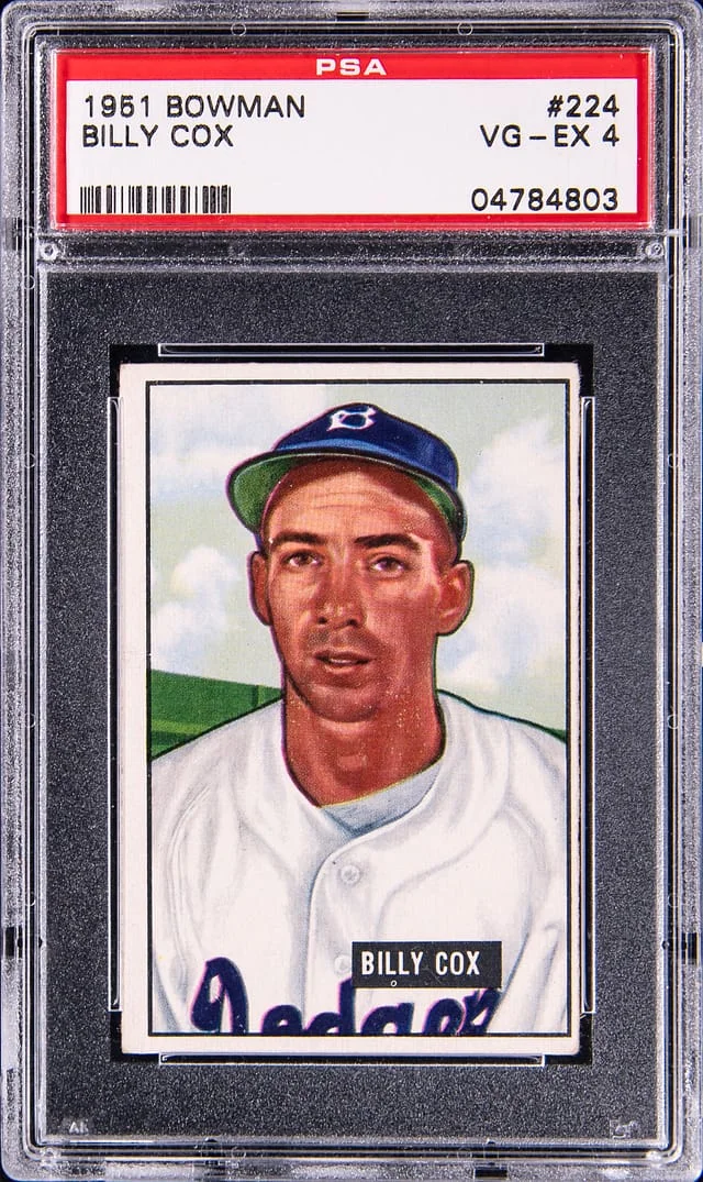 1951 Bowman Billy Cox #224 card image