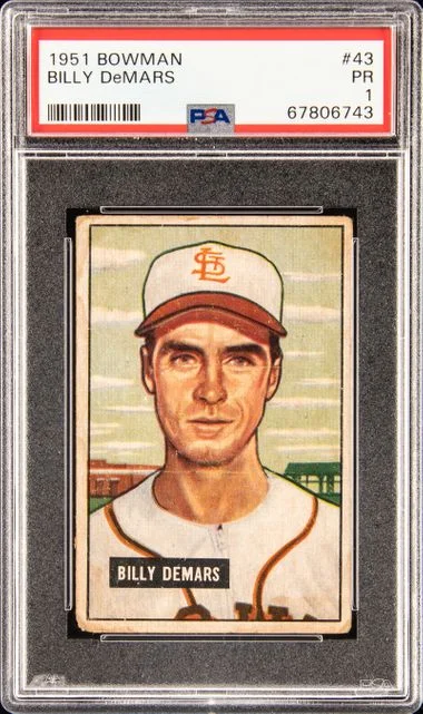 1951 Bowman Billy DeMars #43 card image