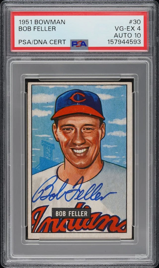1951 Bowman Bob Feller #30 card image