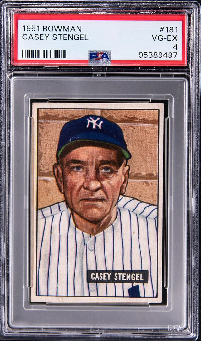 1951 Bowman Casey Stengel #181 card image