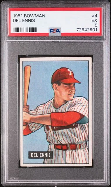 1951 Bowman Del Ennis #4 card image