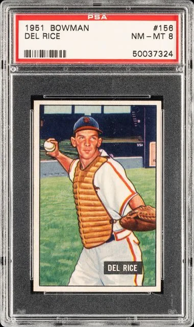 1951 Bowman Del Rice #156 card image