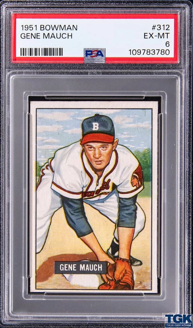 1951 Bowman Gene Mauch #312 card image